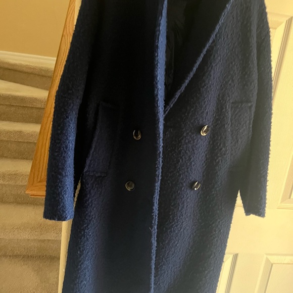 Topshop Boucle Button Front Coat - Picture 9 of 12